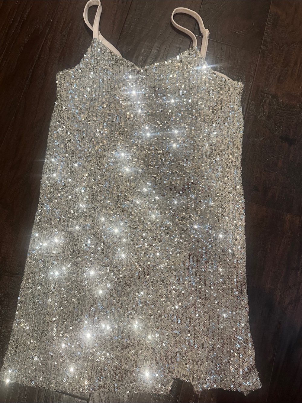 Art Class girls silver sequined dress M Medium 8 holiday concerts glam